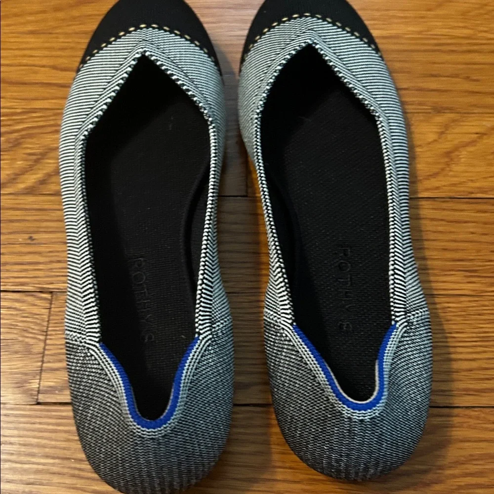 Rothy’s round toe size 11 black and white - Picture 4 of 6